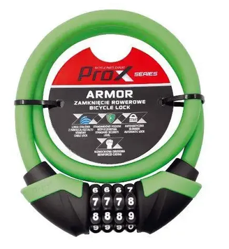 Замок ProX Armor кодовый 12 х 750 мм, зеленый