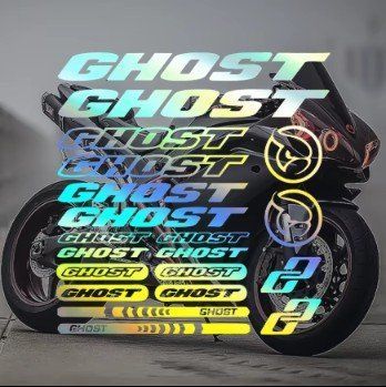 Наклейки Ghost на раму велосипеда, oil slick