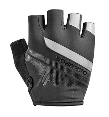 Перчатки на короткий палец RockBros S247BL, чёрный, XL