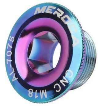 Прижимная гайка левого шатуна Hollowtech 2, Meroca M18,oil slick