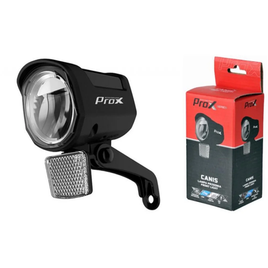 Фара передня ProX Canis Led 15Lux, E-BIKE DC12-48V, чорний