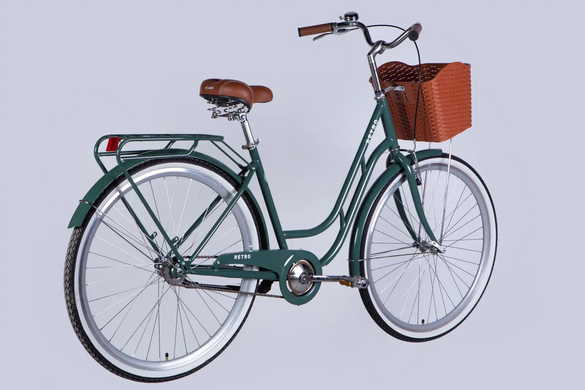 Велосипед 28" Dorozhnik RETRO (2026), 19", зелено-серый