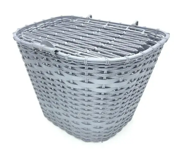 Кошик велосипедний Baisike з кришкою 33х26x24см, сірий