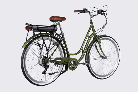 Електровелосипед 28" Dorozhnik eRETRO 36B 13А*г 500Вт (2026), 19", темно-зелений